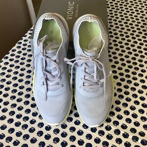 Vionic Periwinkle, Pink and Lime Sneakers.